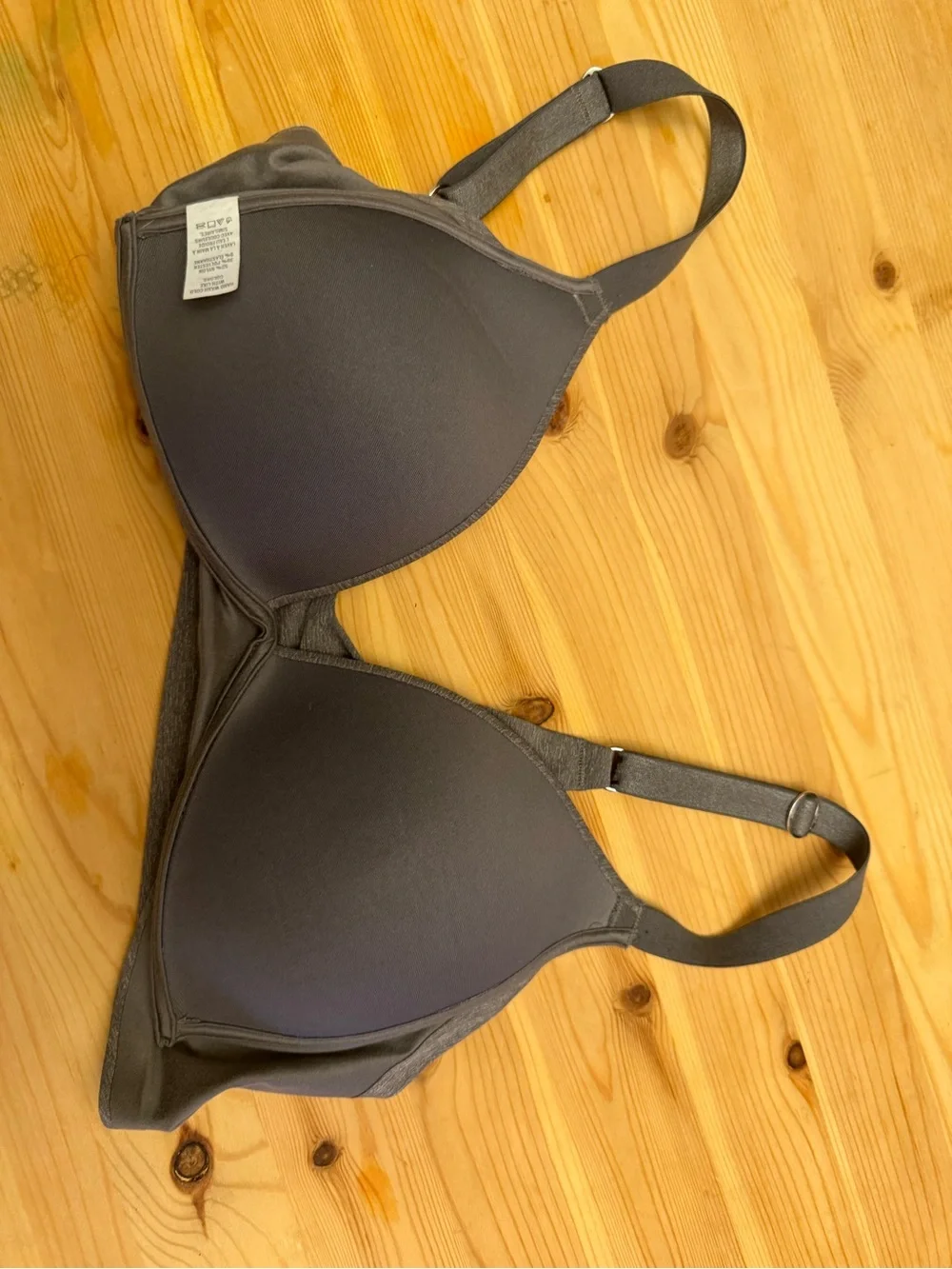 Aerie Real Sunnie Wireless 34A charcoal bra EUC